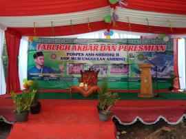 TABLIQ AKBAR DAN PERESMIAN PONPES ASH-SHIDDIQ II, SMP MUH. UNGGULAN ASHIDIQ